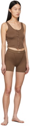 SKIMS Brown Sleep Jersey Shorts