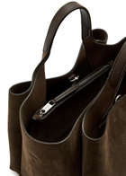 Tods Manici Mini Trac Pelle T Pend Suede top Handle bag - Dark Brown - One Size