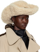 Marni Off-White Faux Fur Cowboy Fedora