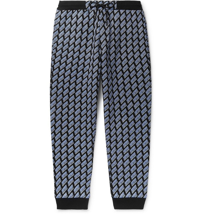 Photo: McQ Alexander McQueen - Logo-Print Loopback Cotton-Jersey Sweatpants - Blue