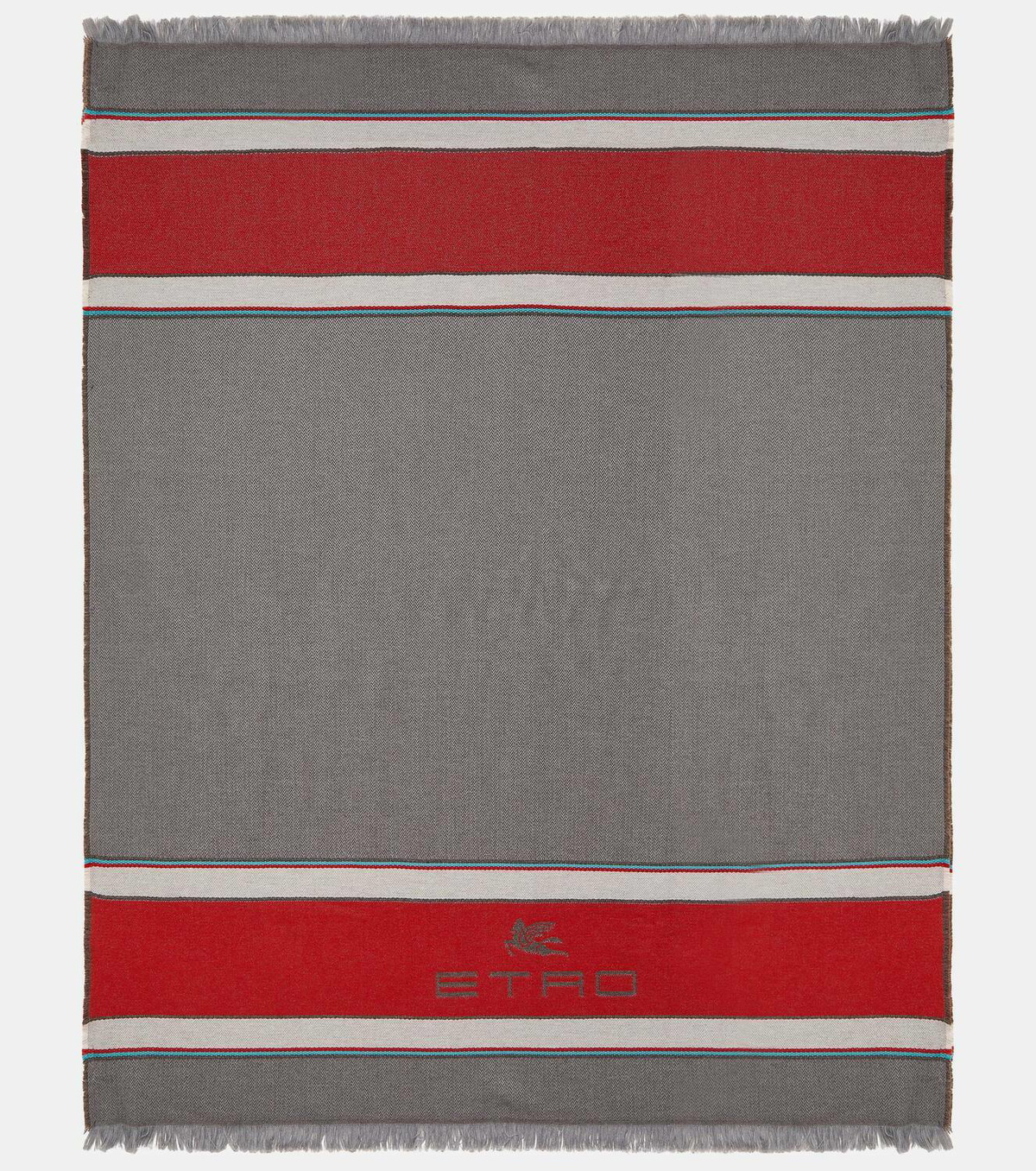 Etro Embroidered wool and cashmere throw