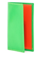 COMME DES GARCONS WALLET portafoglio compatto verde super fluo in pelle di capra Green
