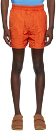 Dries Van Noten Orange Pool Shorts
