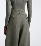 Magda Butrym Herringbone wool-blend barrel-leg pants