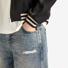 Represent Men's R3 Distressed Baggy Denim in Blue/Cream