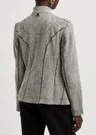 High Respect Herringbone-jacquard Woven Jacket Cream
