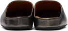 Marni Gunmetal Fussbett Sabot Slip-on Loafers