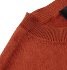 A.P.C. - Logo-Intarsia Cotton and Cashmere-Blend Sweater - Orange
