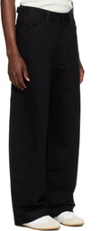 LEMAIRE Black Oversized Workwear Jeans