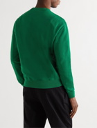 AMI PARIS - Logo-Embroidered Cotton-Jersey Sweatshirt - Green