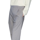 Lemaire Grey Poplin Pleated Drawstring Trousers