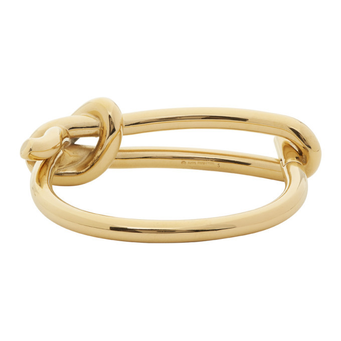 BOTTEGA VENETA: bracelet in double bicolor knit - Gold  Bottega Veneta  jewel 629597 V507D online at