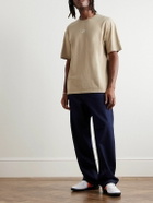 Nike - Sportswear Premium Essentials Logo-Embroidered Cotton-Jersey T-Shirt - Neutrals