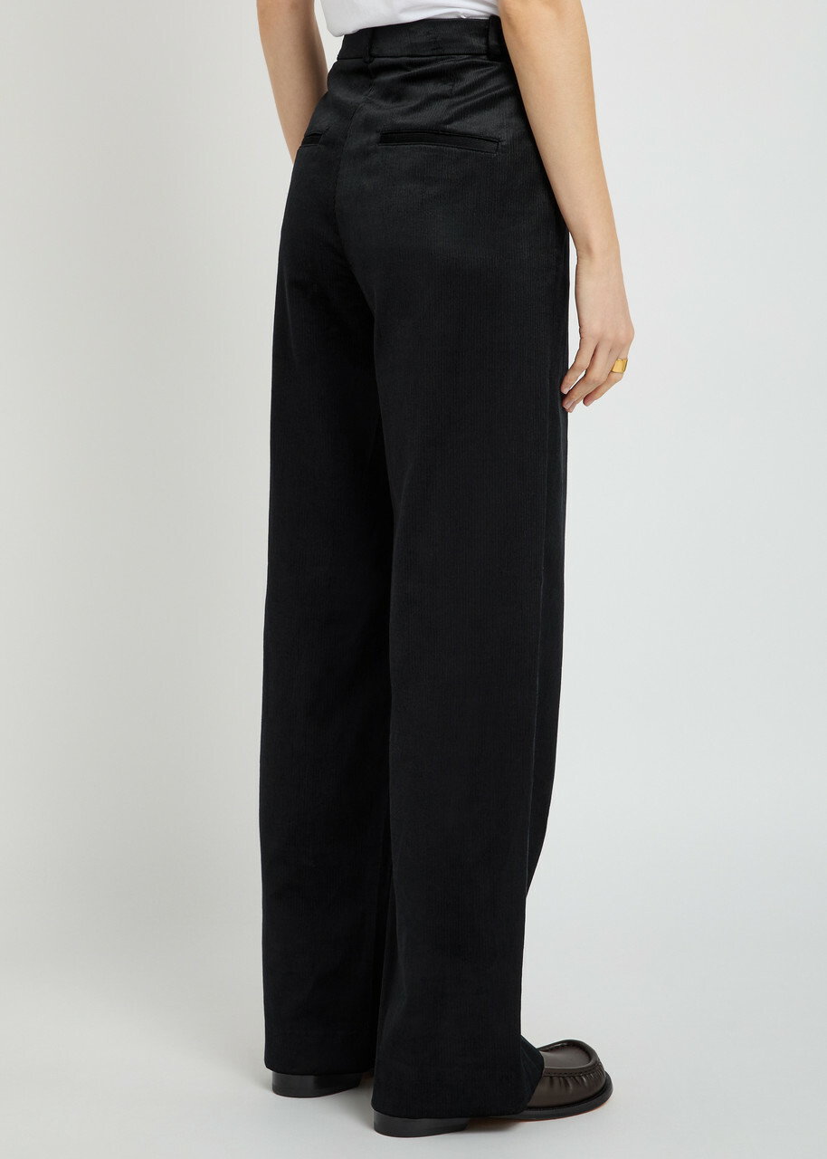 Vince Straight-leg Velvet Corduroy Trousers Black