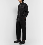 Junya Watanabe - magCulture Button-Down Collar Printed Cotton-Poplin Shirt - Black