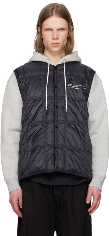 Photo: Moncler Genius 7 Moncler FRGMT Hiroshi Fujiwara Navy Vaile Packable Down Vest
