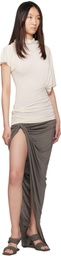 Rick Owens Lilies Gray Hollywood Twist Edfu Maxi Skirt
