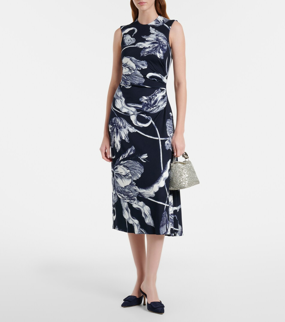 Erdem Bloom Mini sequined top-handle bag