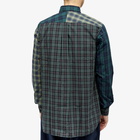 Needles Men's Crazy Plaid Shirt in Navy