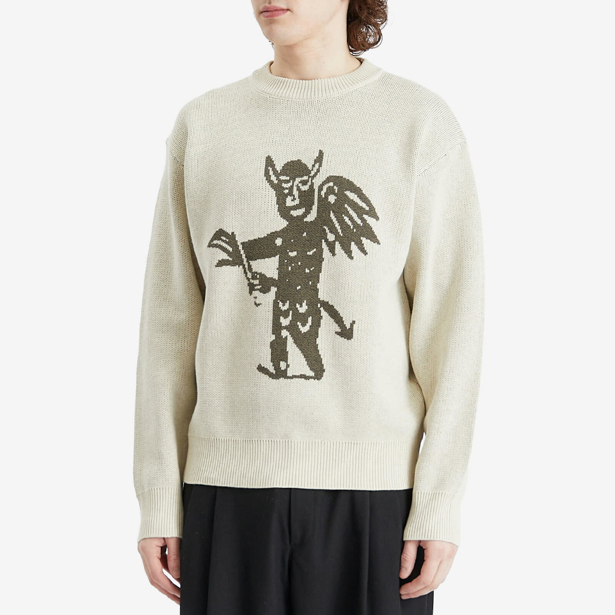 Heresy Men's Rogue Knit Sweater in Ecru