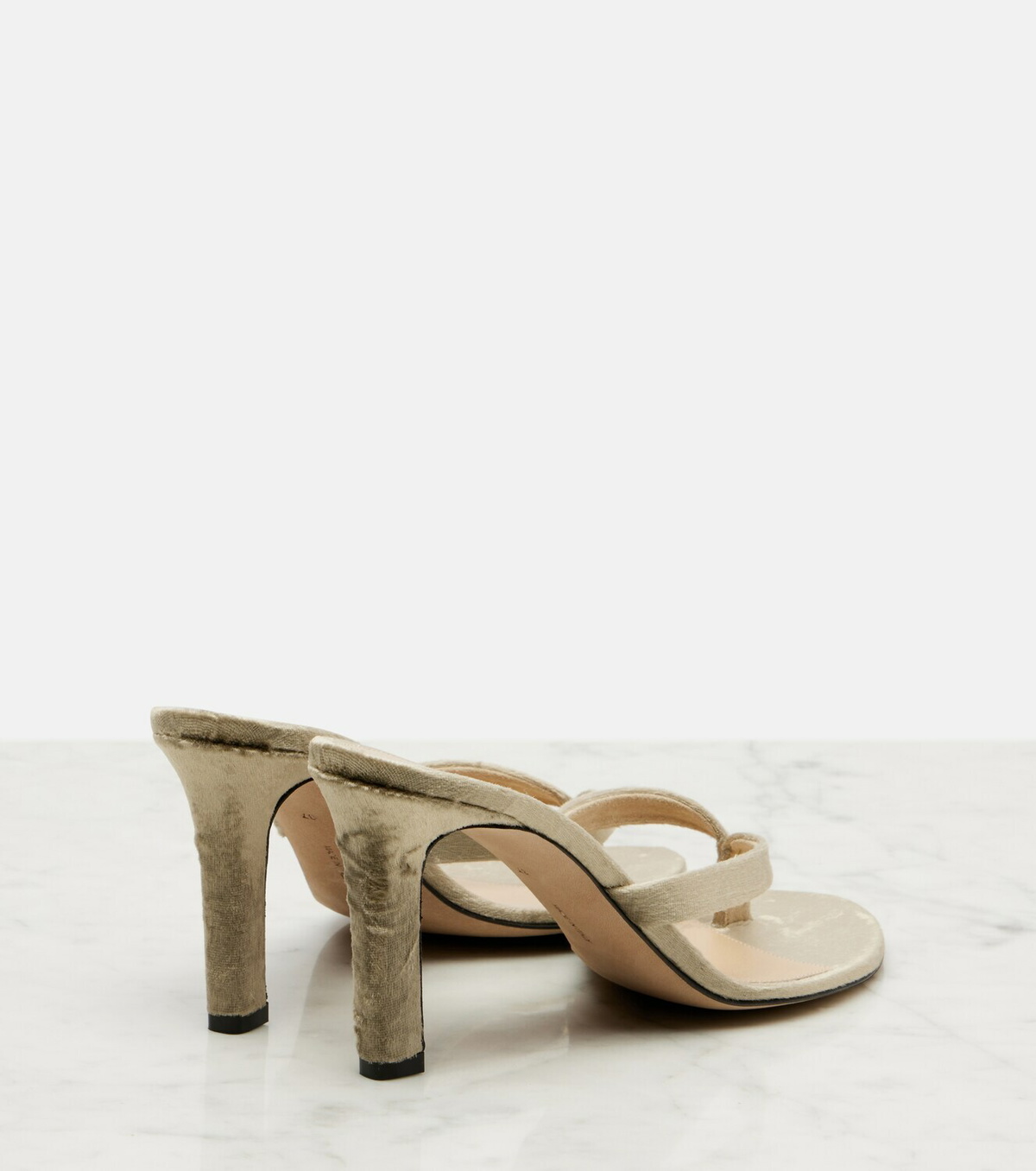 The Row Sacha velvet thong sandals