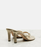 The Row Sacha velvet thong sandals