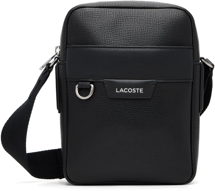 Photo: Lacoste Black Ossian Leather Satchel Bag