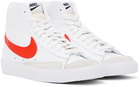 Nike White & Red Blazer Mid '77 Vintage Sneakers