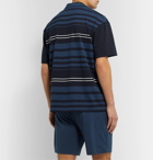 Hugo Boss - Logo-Embroidered Striped Cotton-Jersey Shirt and Shorts Set - Blue