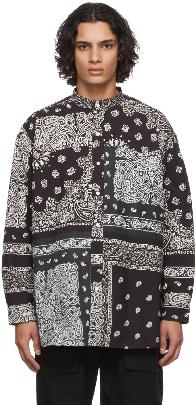 Children of the Discordance Black Bandana Patchwork Shirt Children