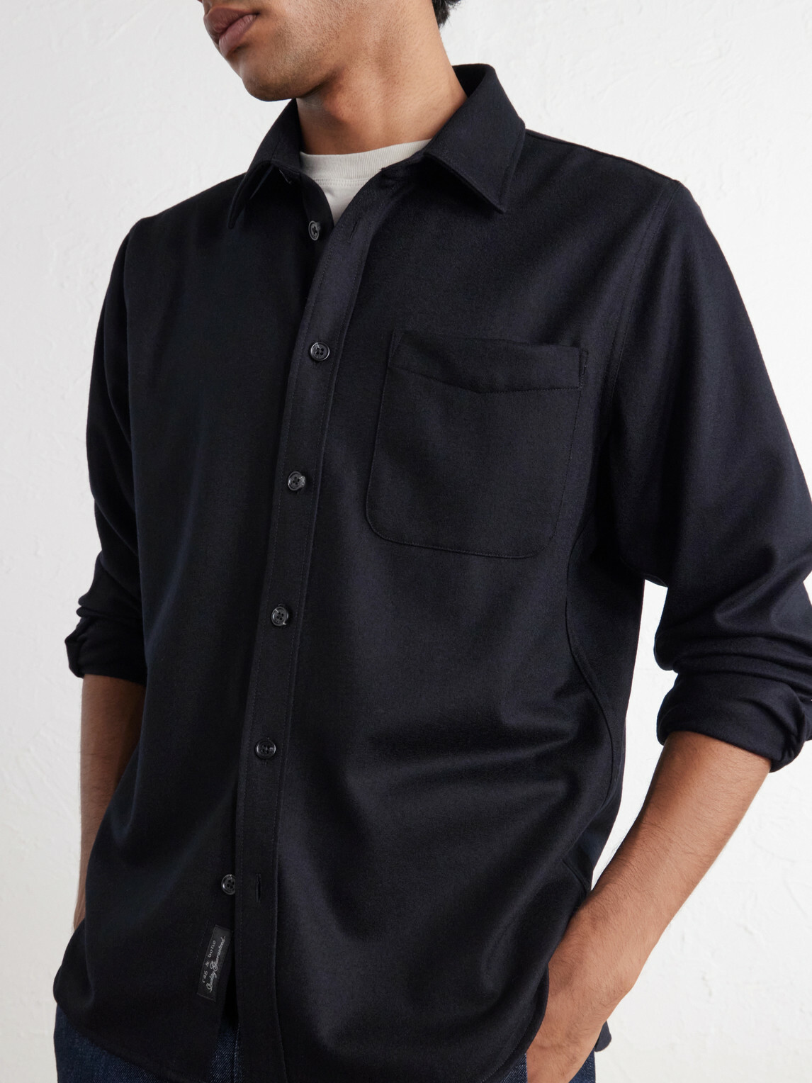 Rag & Bone - Wool-Blend Flannel Overshirt - Black