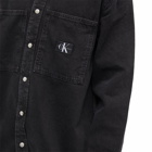 Calvin Klein Men's Relaxed Linear Denim Shirt in Denim Black