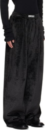 LGN Louis Gabriel Nouchi Black Large Pleats Sweatpants