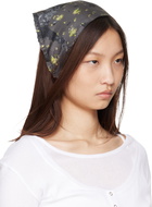 GANNI Gray Printed Wrap Scarf