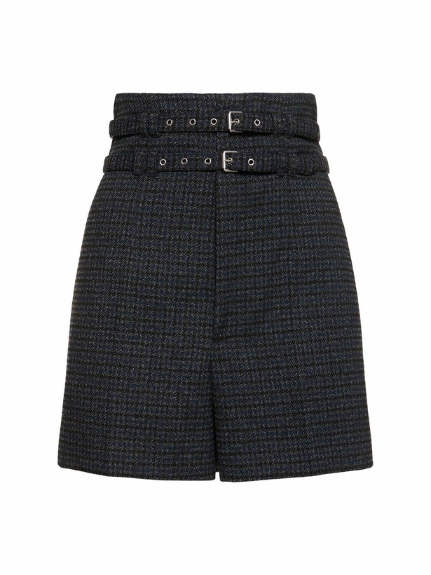 Photo: PHILOSOPHY DI LORENZO SERAFINI Houndstooth Tech High Rise Shorts