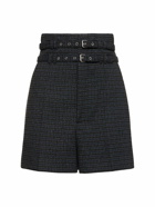 PHILOSOPHY DI LORENZO SERAFINI Houndstooth Tech High Rise Shorts