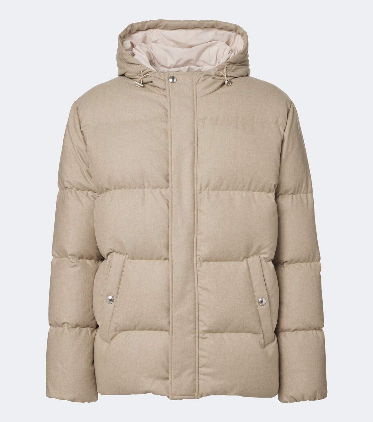 Eleventy Wool, silk, and cashmere puffer jacket