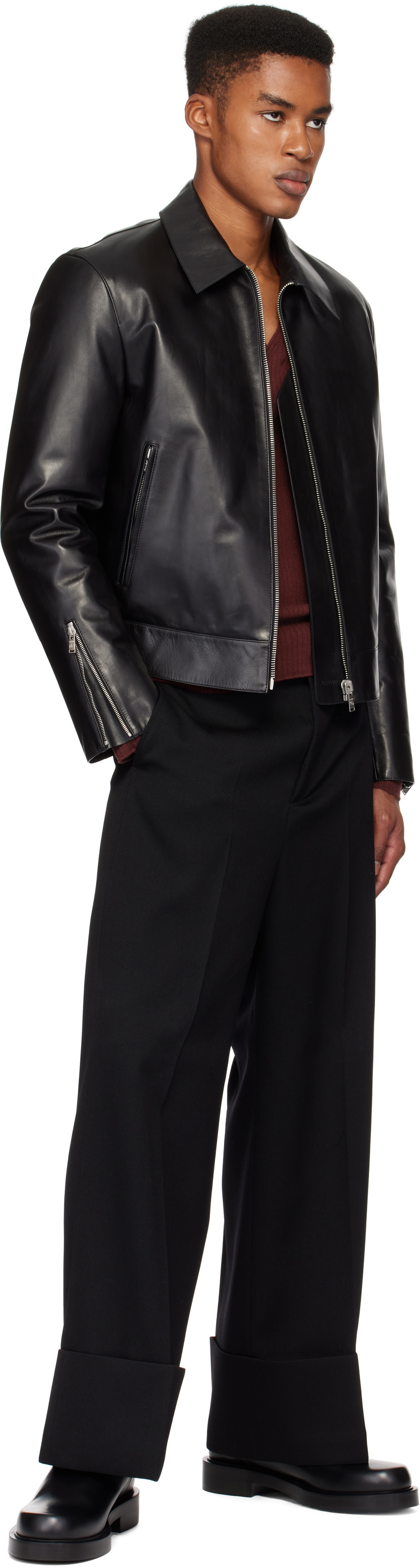 Lanvin Black Banjo Ankle Boots