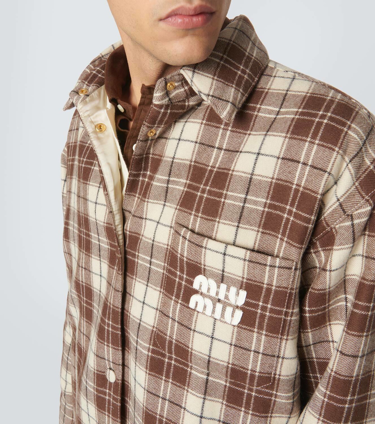 Miu Miu Checked virgin wool jacket Miu Miu