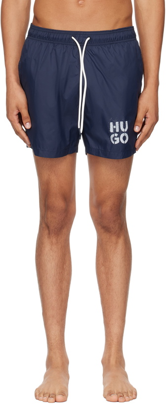 Photo: Hugo Navy Drawstring Swim Shorts