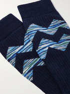 Missoni - Patterned Cotton-Blend Socks - Blue