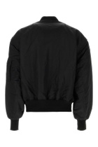 Entire Studios Black Nylon Broad Bomber Jacket
