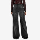 Courreges Women's Wide Leg Jeans in Stonewashed Grey