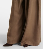 Ralph Lauren Collection Greer linen, cashmere, and silk wide-leg pants