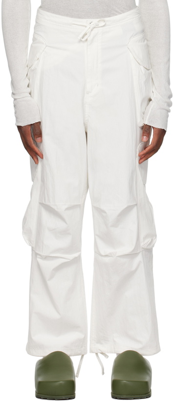 Photo: Entire Studios White Gocar Cargo Pants