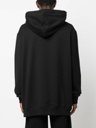 Lanvin Black Logo Appliqué Cotton Hoodie