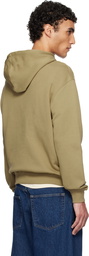Maison Kitsuné Khaki Bold Fox Head Patch Comfort Hoodie