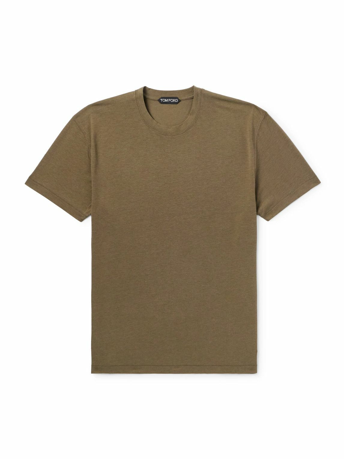 【関税＆送料込み】Tom Ford Melange Cotton Blend T-Shirt TOM FORD - Mélange Cotton Blend T-shirt TOM FORD