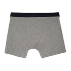 Boss Two-Pack Grey and Navy Print Boxer Briefs