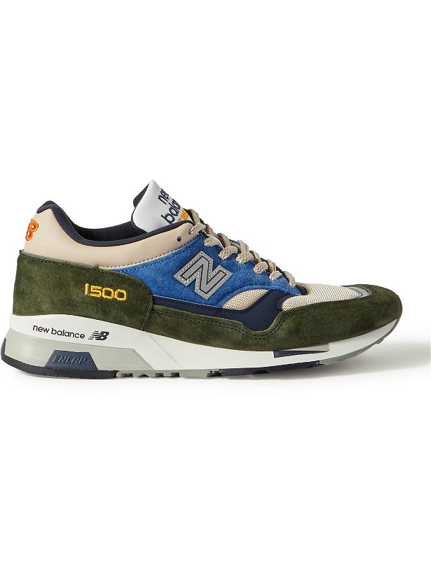 Photo: New Balance - 1500 Suede, Leather and Mesh Sneakers - Green